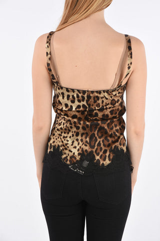 Slevelees Leopard Printed Top