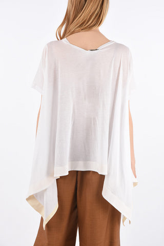 T-shirt Asimmetrica con Taschino