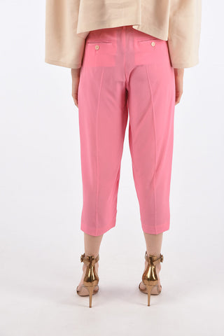 Pantaloni Crop a Doppia Pince