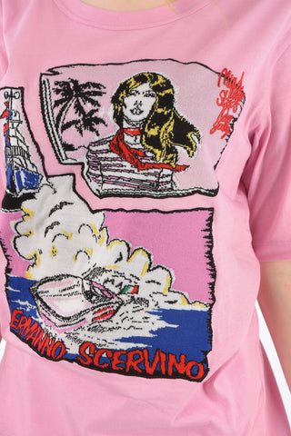 T-shirt with Embroidered Applications