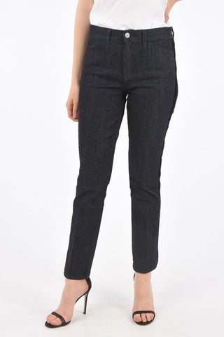 slim fit piping jeans