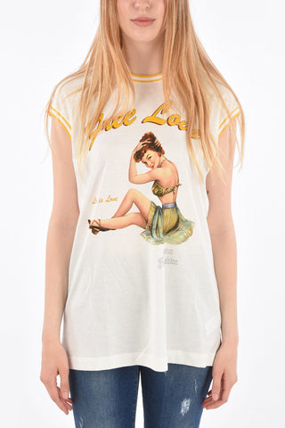 T-shirt Senza Maniche Stampata
