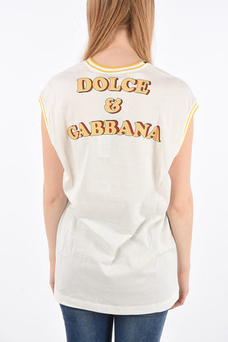 T-shirt Senza Maniche Stampata