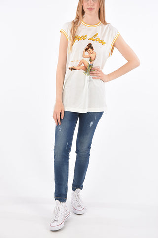 T-shirt Senza Maniche Stampata