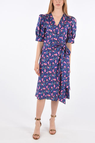 Floral Printed Short Sleeve Kimono Dress