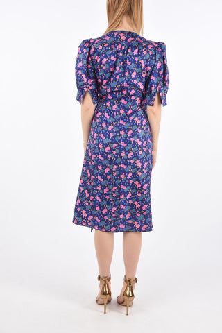 Floral Printed Short Sleeve Kimono Dress