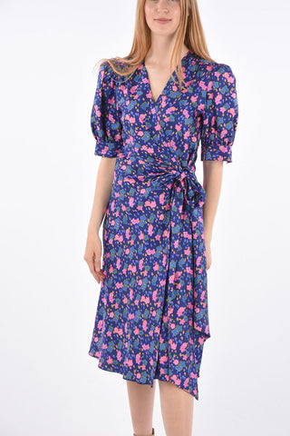 Floral Printed Short Sleeve Kimono Dress