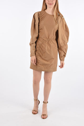 Ruffled Dress with Jewel Application