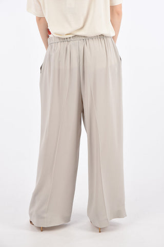 Pantaloni Palazzo con Tasche a Filo