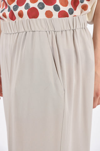 Pantaloni Palazzo con Tasche a Filo