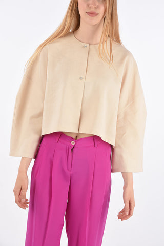 Linen Cropped Blouse