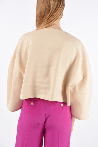 Linen Cropped Blouse