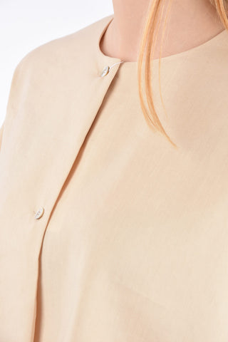 Linen Cropped Blouse