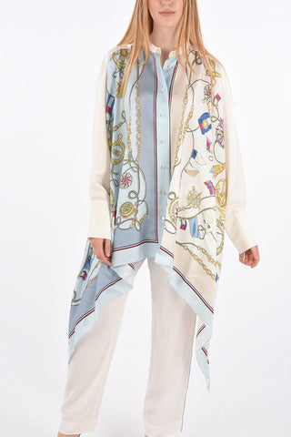 COLLECTION Foulard Printed Silk Oversized Shirt