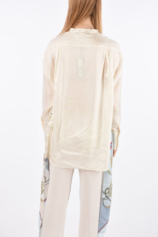 COLLECTION Foulard Printed Silk Oversized Shirt