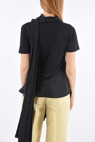 Top Asimmetrico con Collo Drappeggiato