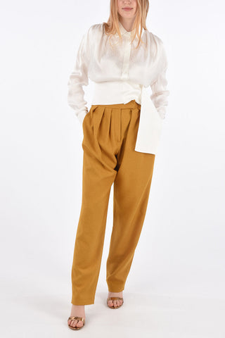 Pantaloni a Vita Alta con Pinces