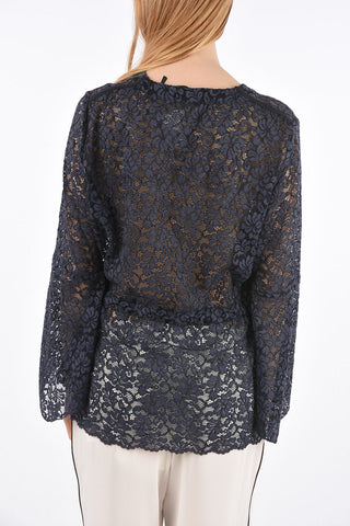 Embroidered Cardigan with Belt
