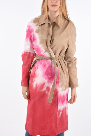Belted Tie Dye Trench