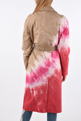 Belted Tie Dye Trench