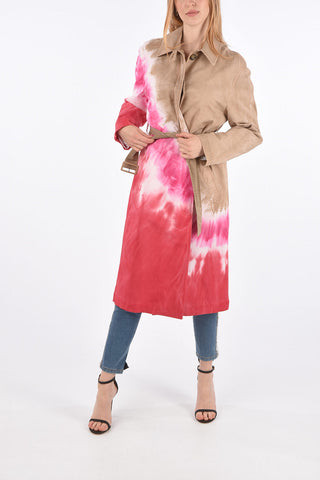 Belted Tie Dye Trench