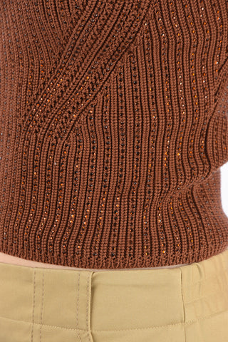 Crochet Top with Jewel Applications