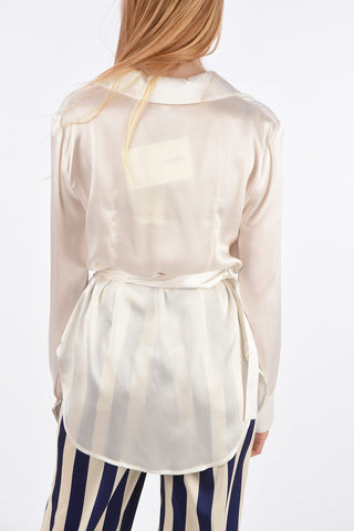 Camicia in Seta con Cintura Gioiello
