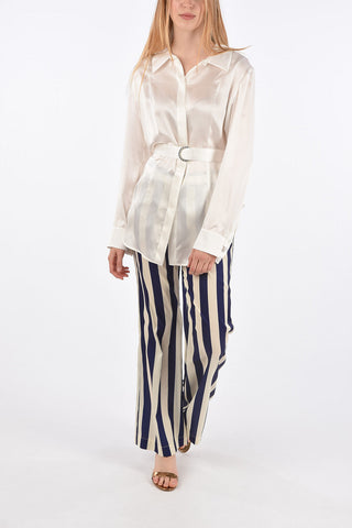Camicia in Seta con Cintura Gioiello