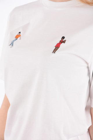 Embroidered DANCERS Crew-Neck T-Shirt