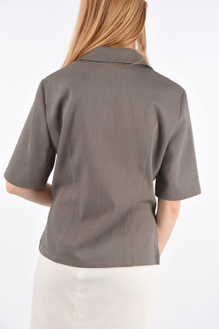 Short Sleeve V-Neck Blouse