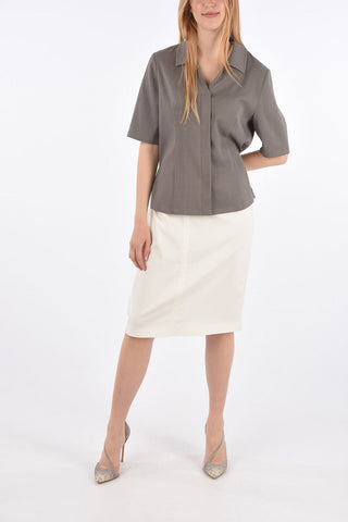 Short Sleeve V-Neck Blouse