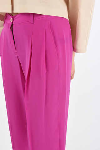 Double Pleat Cropped Pants