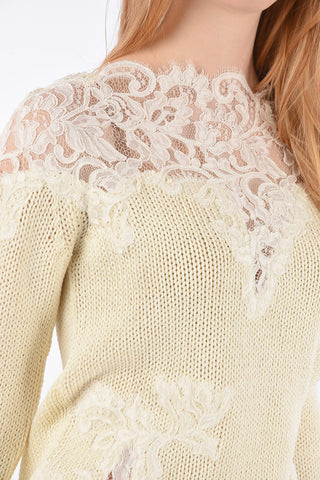 Crochet Sweater with Lace Details