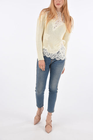 Crochet Sweater with Lace Details