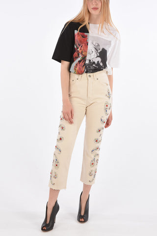 Jeans with Jewel Applications