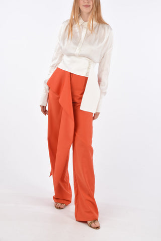 Straight Fit Pants with Waistband