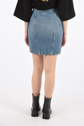 Denim Skirt with Buttons