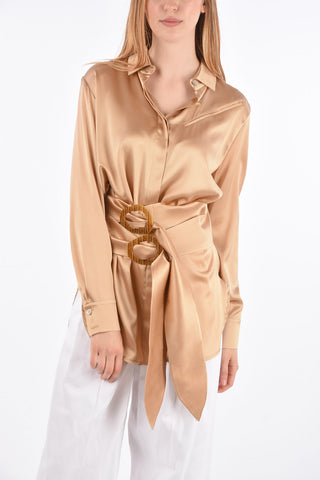 Silk Shirt with Double Belt