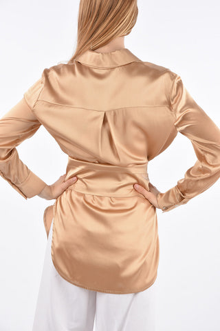 Silk Shirt with Double Belt
