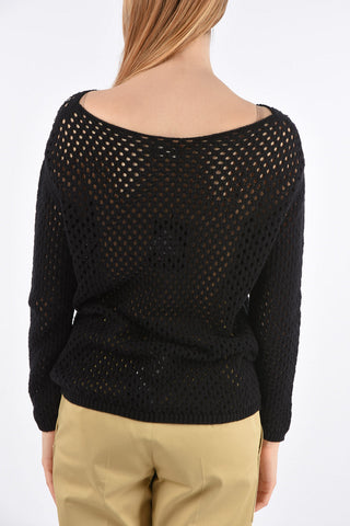 Mesh Sweater With Jewel Applications