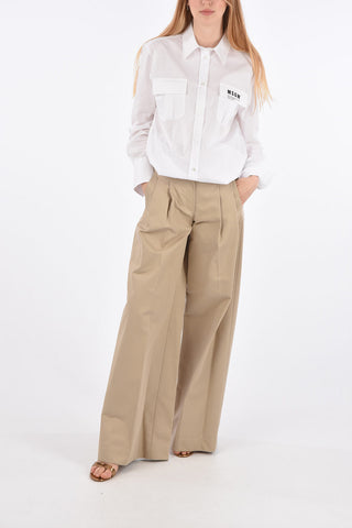 Double Pleat Wide Leg Pants