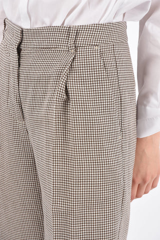Pantaloni a Quadretti PARIS con una Pince 