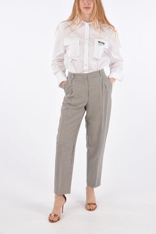 Pantaloni a Quadretti PARIS con una Pince 