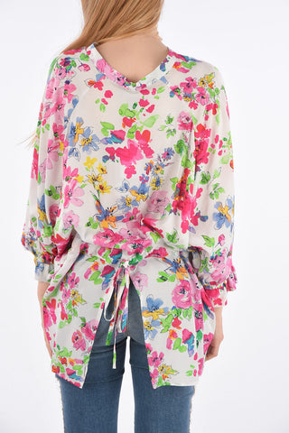 Asymmetrical Floral Blouse