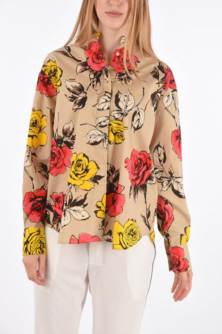Floral Printed Hidden Closure Shirt