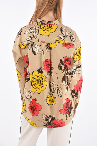 Floral Printed Hidden Closure Shirt