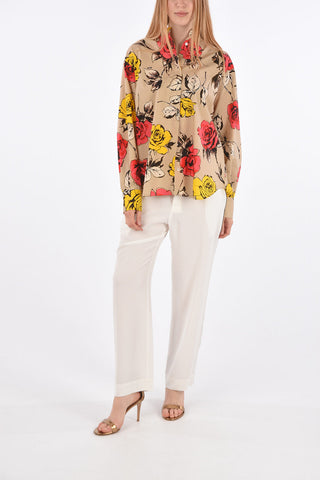 Floral Printed Hidden Closure Shirt