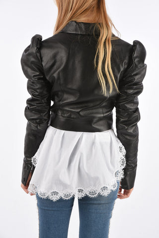 Faux-Leather Marie Sleeve Jacket
