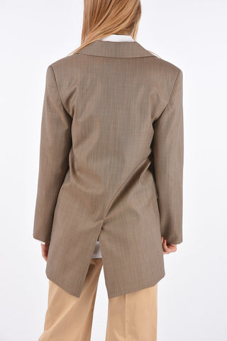 Flap Pocket Pinstriped Blazer 