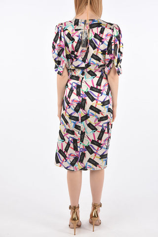 Logoed Short Sleeve Kimono Dress